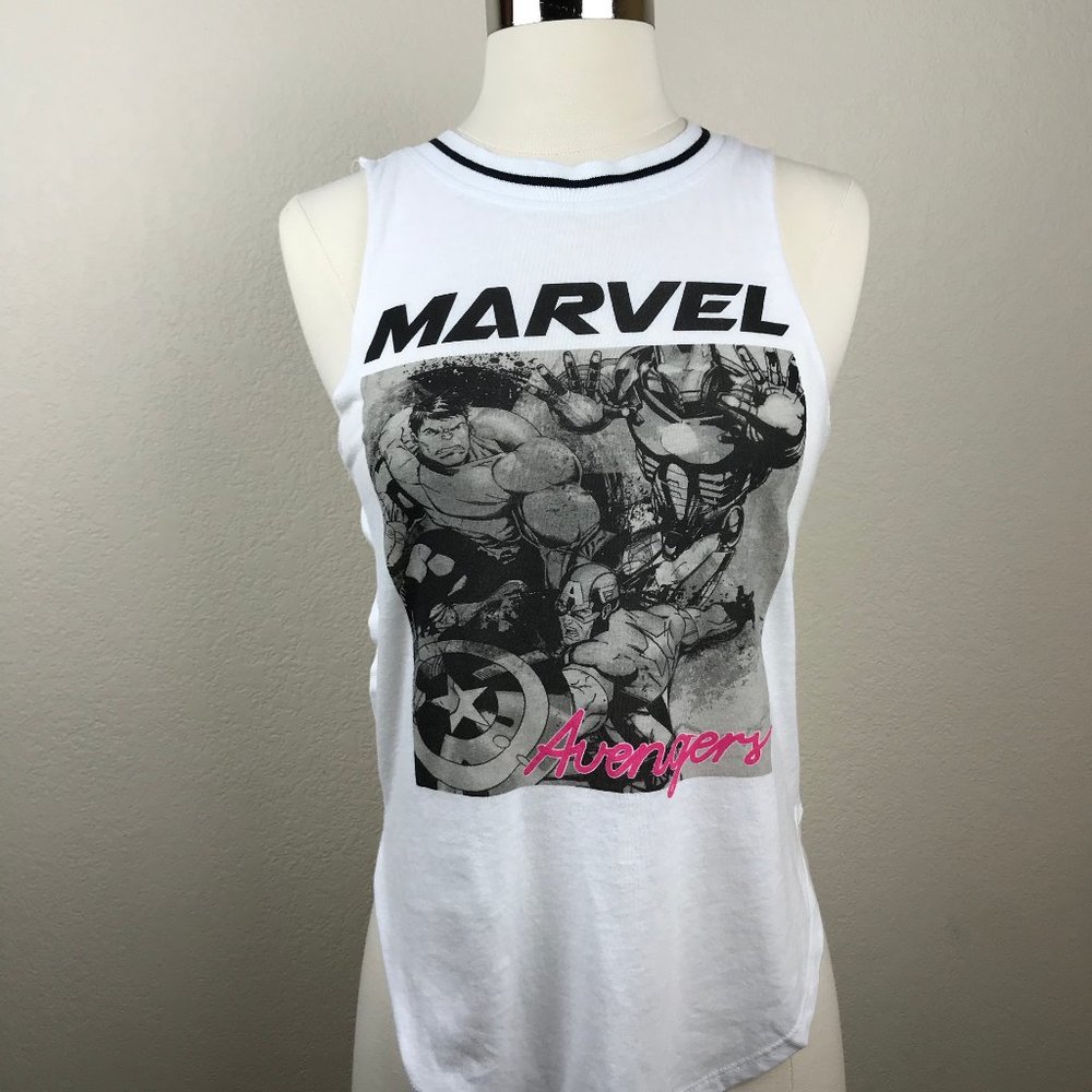 Marvel Avengers Black & White Graphic Tank Top